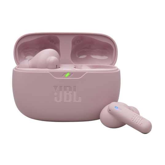 JBL Vibe Beam 2 - Pink - True Wireless Noise Cancelling Earbuds - Hero